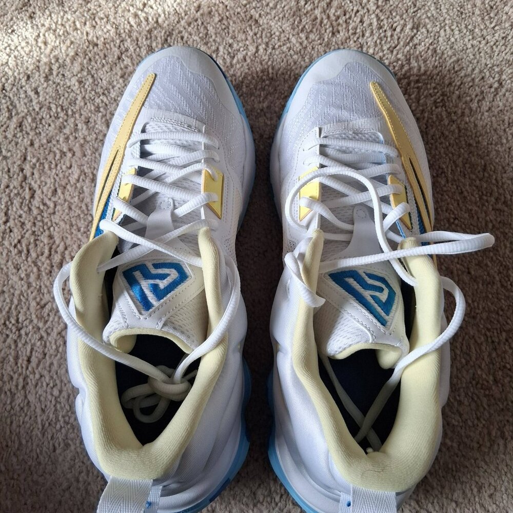 Nike Mens Giannis Immortality 3 White-Light Photo Blue-Yellow Sz 12 - Picture 2 of 6